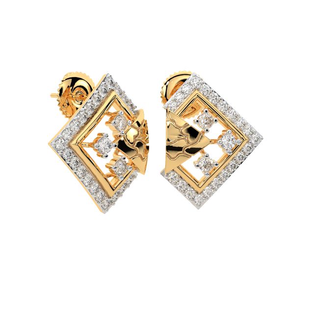Bert Round Diamond Stud Earrings